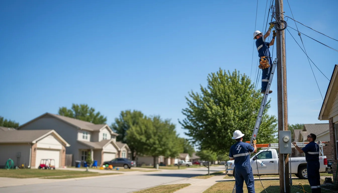 Residential electrician providing installation services in Lenorah, TX